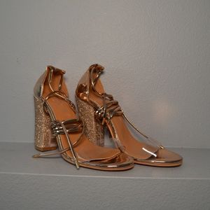 NEW gold sparkly heels
